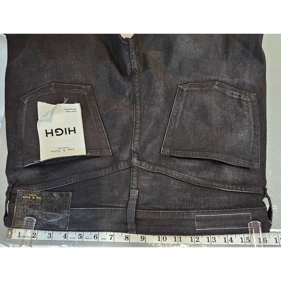 Rag & Bone Womens 30 Maya High Rise Slim Fit Coated Jeans in Worn Black NWT‎ - Picture 8 of 16